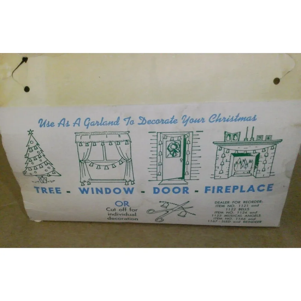 Vintage Bradford Decorative Garland for Christmas ICICLES  RED Color Plastic